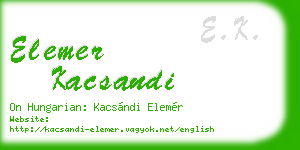 elemer kacsandi business card